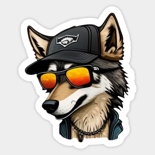 Trucker coyote Sticker